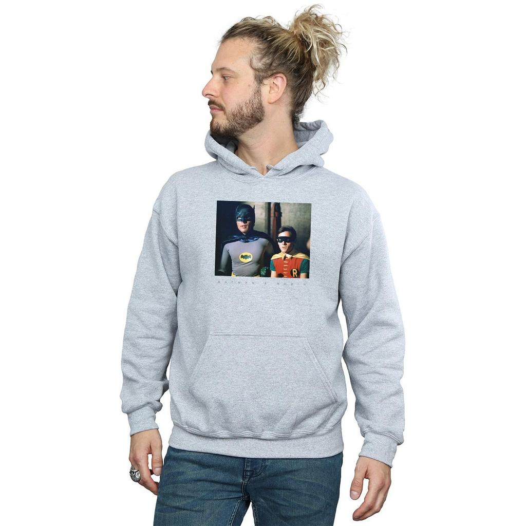 DC Comics Mens Batman TV Series Dynamic Duo Photograph Hoodie