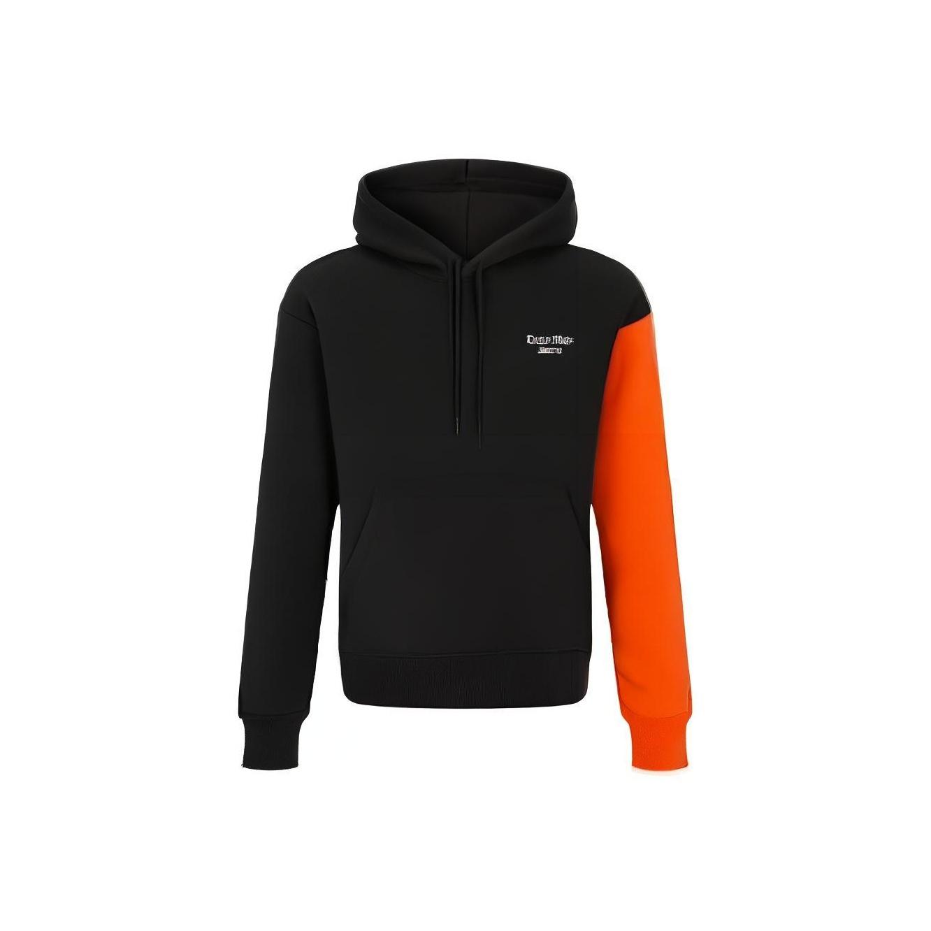 Calvin Klein Digital Letter Pattern Hooded Pullover Long Sleeve Hooded Hoody Long Sleeve Hoody Black Red J321892 L