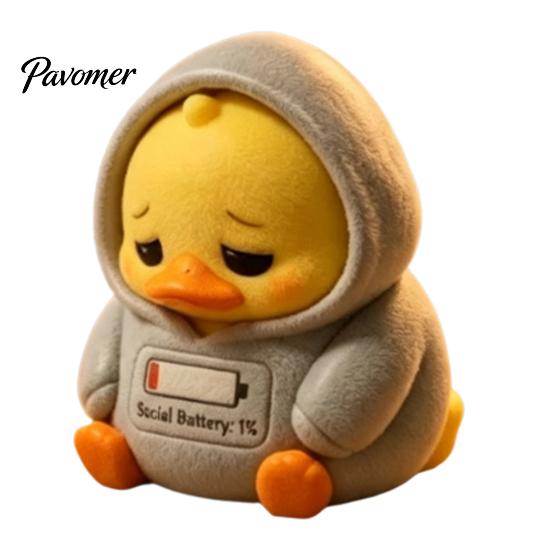 Yellow Duck Resin Ornament Emotional Support Figurine, Ornament, Handmade Animal Figure Cute Statue for Home Office Desk Decor Artistic Decoration