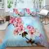 3D Family Bedding Single Double Bed Full Size Bedding Plum Blossom Pattern Pillowcase and Quilt Cover Noble and Washable Family Decoration