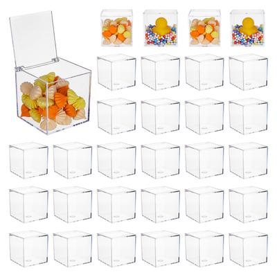 Klare Acrylboxen, kleine quadratische Würfelbehälter mit Deckel, Aufbewahrungsorganizer aus Kunststoff für Süßigkeiten, Pillen, kleinen Schmuck