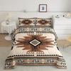2/3Pcs Boho Western Duvet Cover Set, Queen King Size All Season Soft Warm Bedding with Pillowcases, Festival Gift Home Decor
