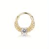 Florideco Septumringe 316L Edelstahl Opal Daith Nasenringe CZ Knorpel Tragus Ohrringe Septum Clicker Piercing Schmuck