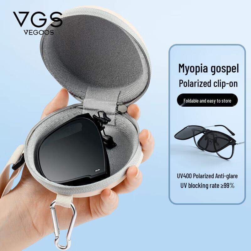Voges Unisex Folding Polarized Clip-on Sunglasses