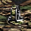 Cool 8mm CopperColor Men Stainless Steel Ring with Camo Pattern Inlay Rings for Men Women Military Tactical Jewelry Drop Ship