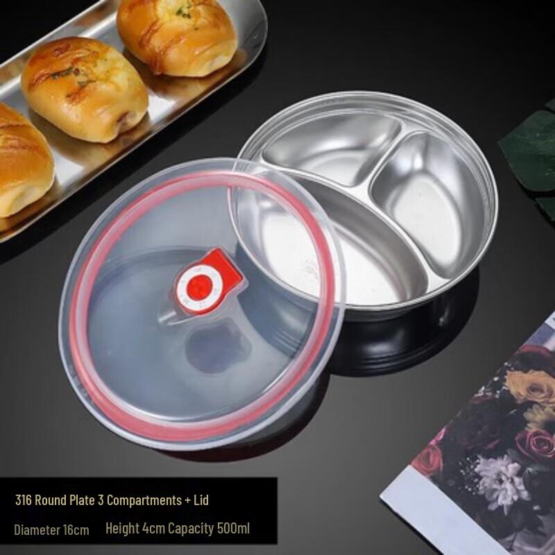 

Stainless Steel Two-Compartment Meal Trays
