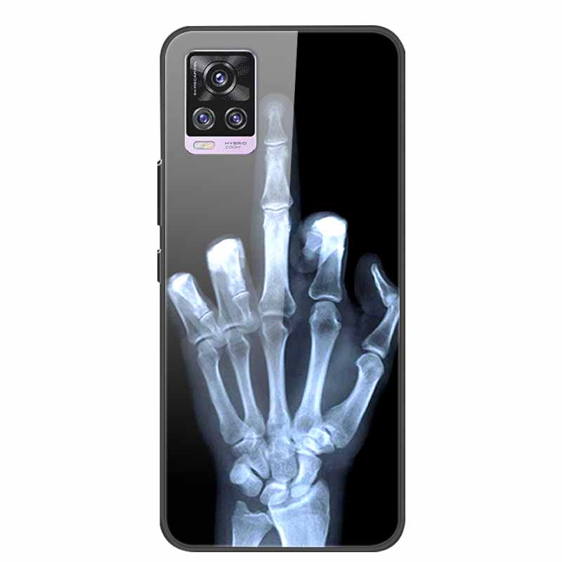Glass Back Cover For Vivo V20 Pro 5G Case Coque Hard Tempered Glass Case For Vivo V20 Pro 2020 Phone Case Cover Soft Bumper Para