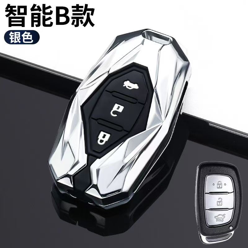 Car Key Case For Hyundai Ix35 Key Cover Ix25  Version Of The Feista  Model Elantra High-End Sante Car Buckle Bag