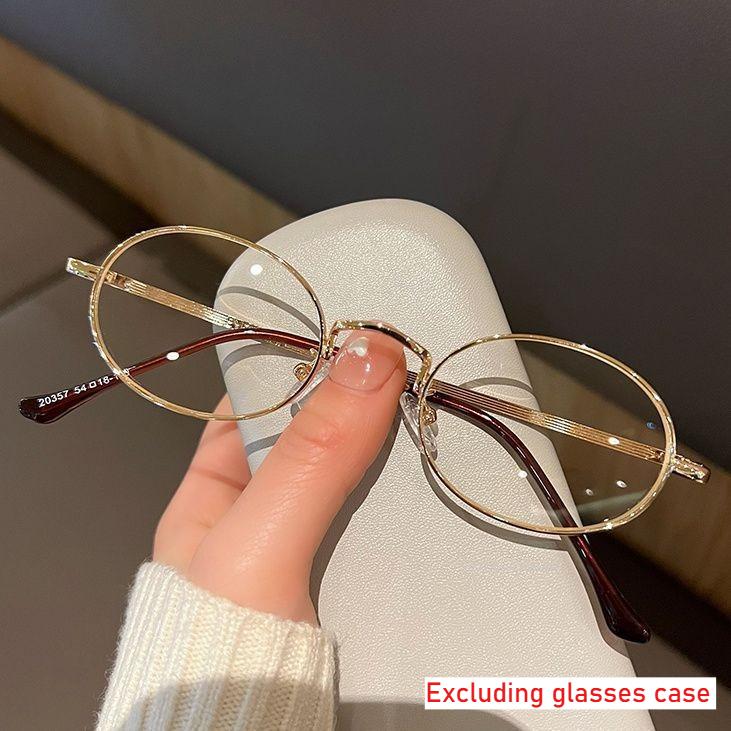 Ultra lehké eliptické obruby Brýle na krátkozrakost Dámské Retro trend Malé oválné brýle na krátkozrakost Ochrana proti UV 0 až -4.0