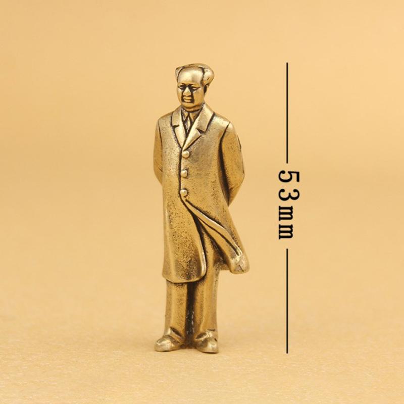 Statuie de cupru de colecție din alamă chinezească sculptată Mao Zedong Președintele Mao Statui mici rafinate Livrare gratuită