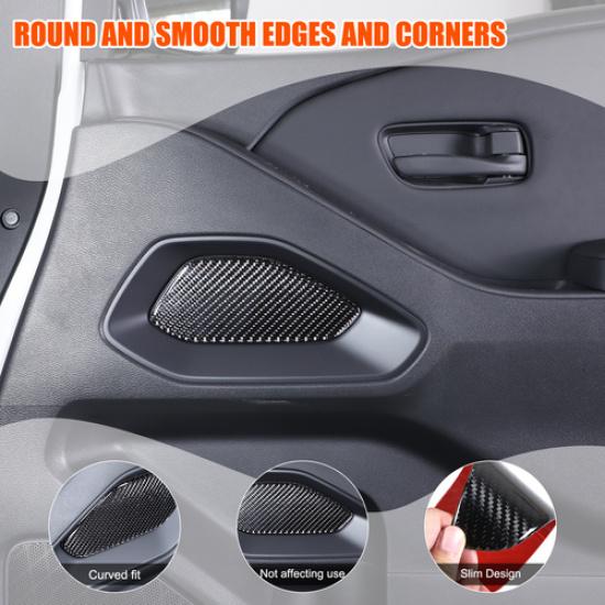 Soft Carbon fiber Interior Door Panel Trim Sticker For Nissan Frontier 2024-25
