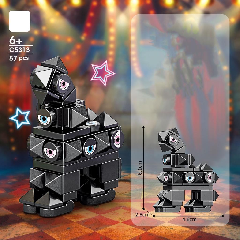 New The Amazing Digital Circus Anime Figures Building Block Horror Game Cartoon Cute Doll Block Model Set Toys for Kids Gifts
