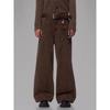 Khaki Cargo-Style Straight Leg Pants Men Women Lightweight Cotton Blend Mid-Rise Relaxed Fit Water-Washed Casual