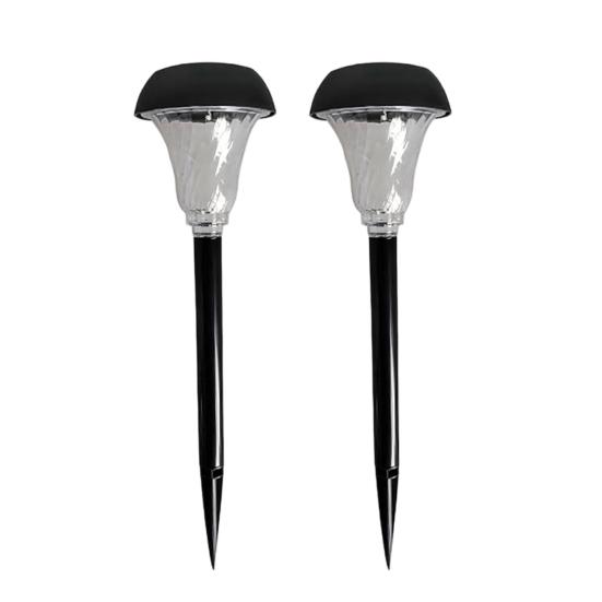 2Pcs Solar Pathway Outdoor Garden Waterproof Yard Lights Solar Powered Lights IP65 Lights