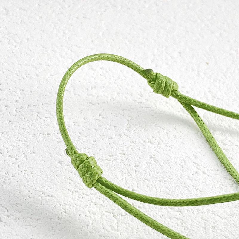 Adjustable Red Wax Rope Bracelet - Non-Fading Handcuff Style for Men and Women