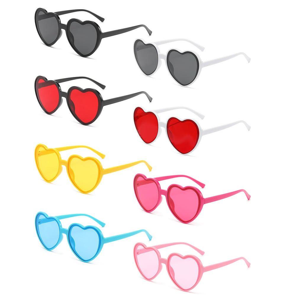 Retro UV400 Protection Heart-Shaped Sunglasses Halloween Cosplay Party Glasses Summer Beach Shades for Women