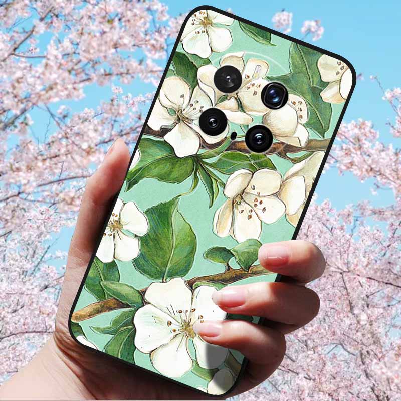For Honor Magic7 Pro / Magic7 5G Cases 3D Relief Flower Emboss Soft Silicone For Magic7 Pro Magic 7 3D Cartoon Back Cover Cases