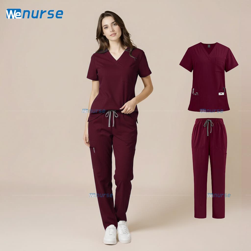 Medizinische Kasack-Uniform-Set für Krankenschwestern für Salon und Arbeitskleidung