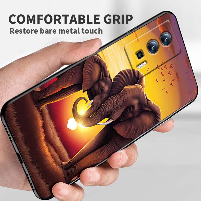 Cartoon Anime Animals For Xiaomi Redmi 12 13C 12C 13 10C 9T A2 9A 9C 7A Note 10S 8T 10 9 8 Pro 4G 5G Black Phone Case