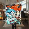 Gumball-Print Flanelldecke, Hohe Qualität, Bequem für alle Jahreszeiten, Heimdekoration, Wärme und Komfort
