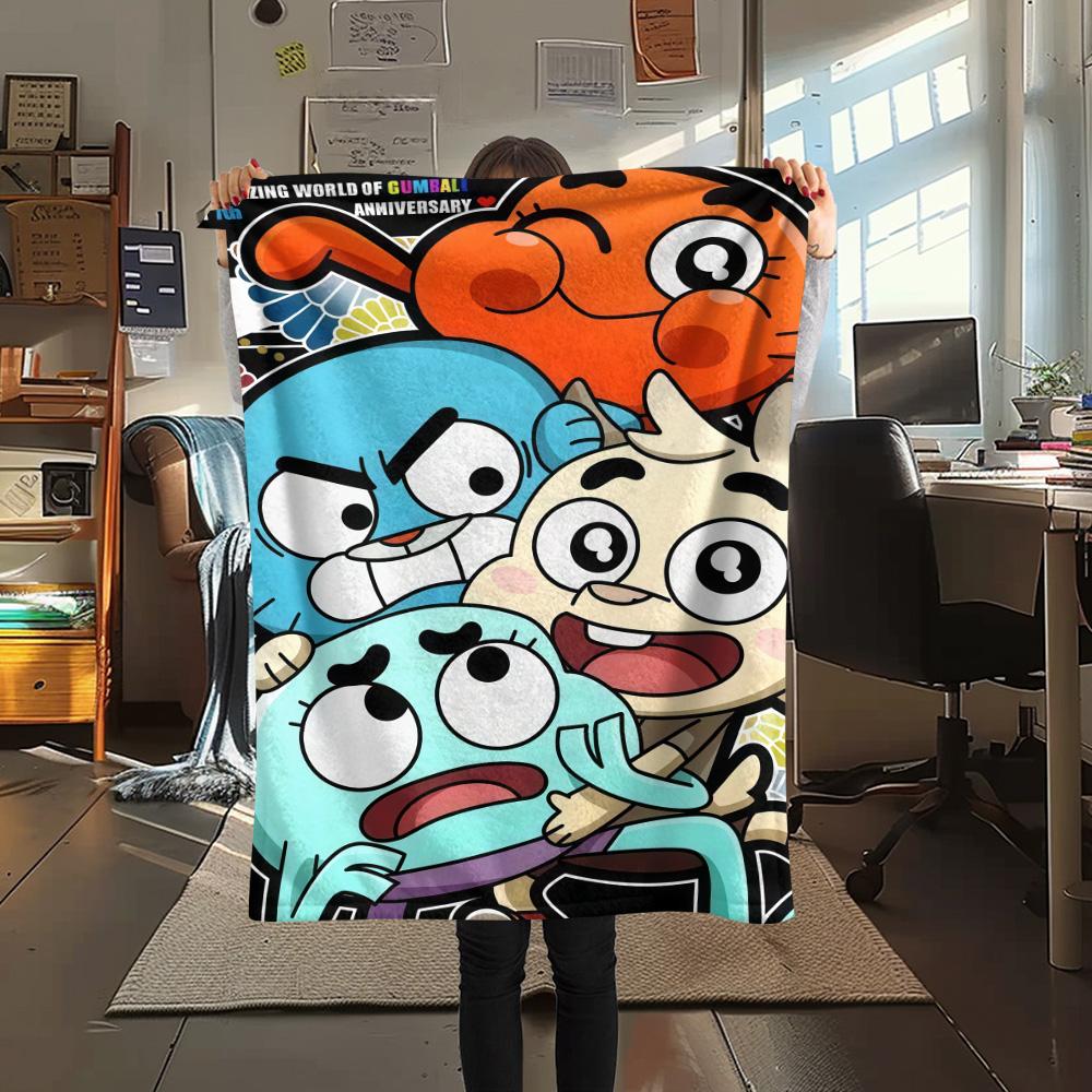 Gumball-Print Flanelldecke, Hohe Qualität, Bequem für alle Jahreszeiten, Heimdekoration, Wärme und Komfort