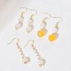 Elegant Chinese-Style Freshwater Pearl and Agate Chalcedony Bead Earrings