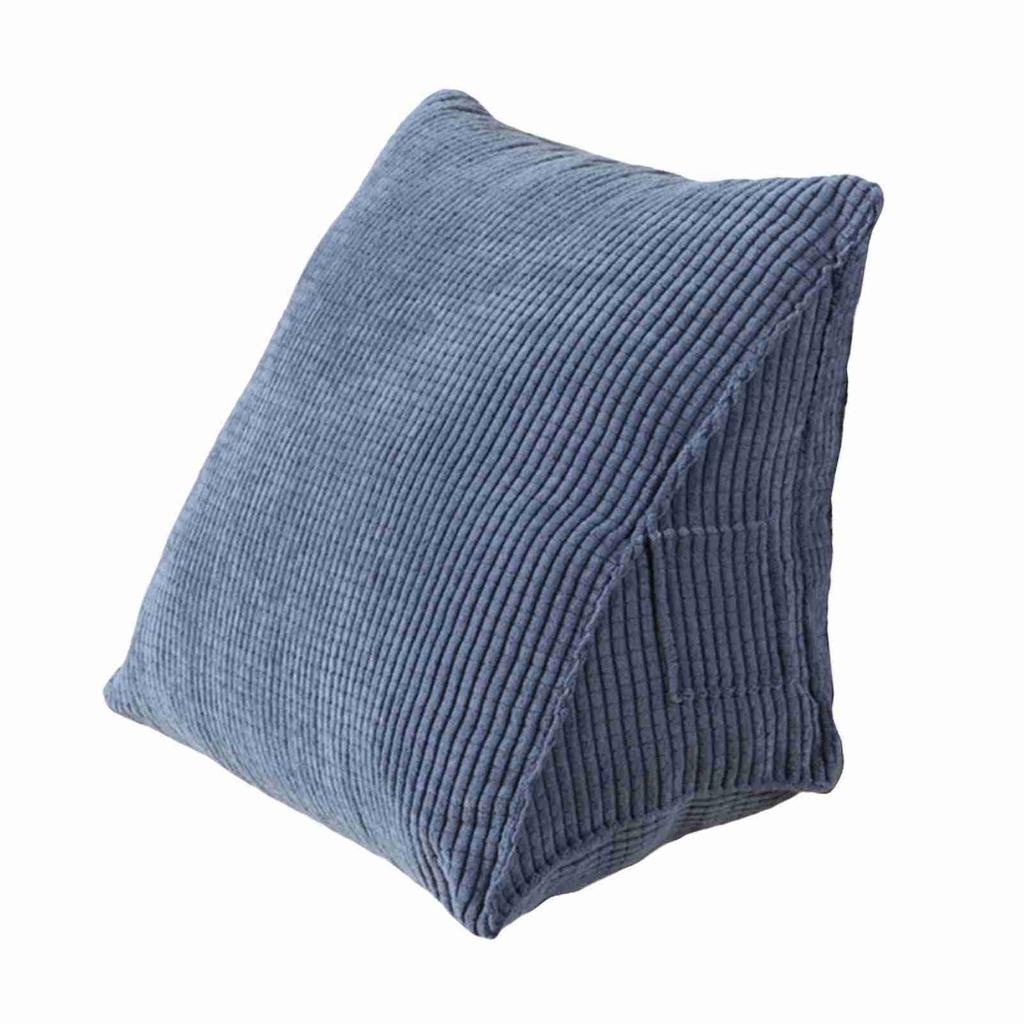 Dreieckiges Lesekissen mit Reißverschlusstasche, dreieckiges Keilkissen, kleines Rückenstützkissen