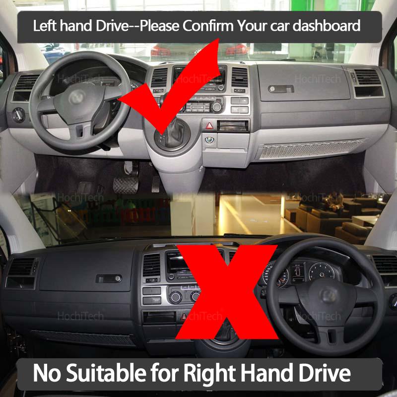 For Volkswagen VW Transporter T5 Caravell 2004-2015 Anti-Slip Mat Dashboard Cover Pad Sunshade Dashmat Carpet Car Accessories