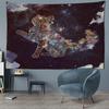 Star Universe Cat Tapestry Wall Hanging Bohemian Psychedelic Witchcraft Bedroom Living Room Home Decor