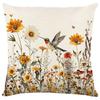 Heimdeko Kolibris & Schmetterlinge in Wildblumen Kissenmuster Kissenbezug Geeignet für Sofa Schlafzimmer Auto Kissenbezug