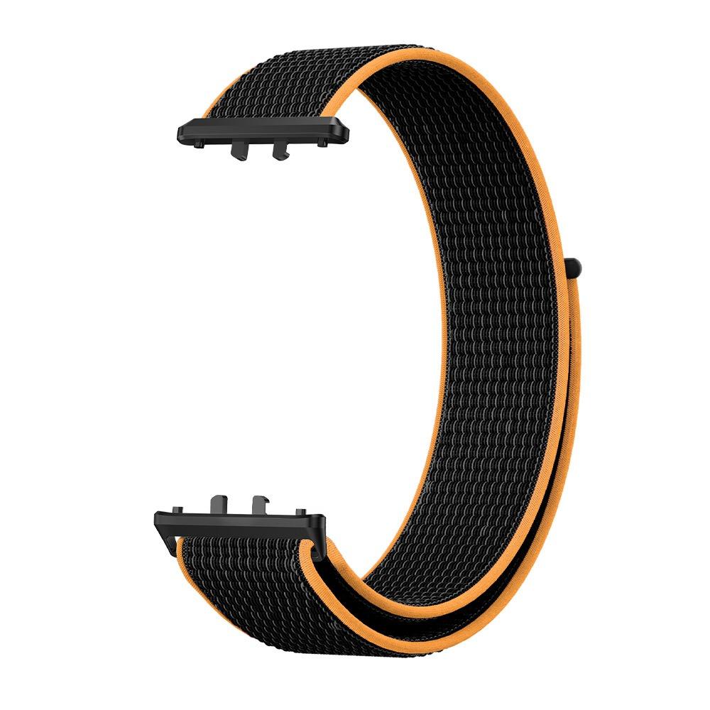 Нейлоновый ремешок-петля для Samsung Galaxy Fit 3, регулируемый эластичный браслет, ремешок для часов для Samsung Galaxy Fit3, аксессуары оранжевый/чёрный