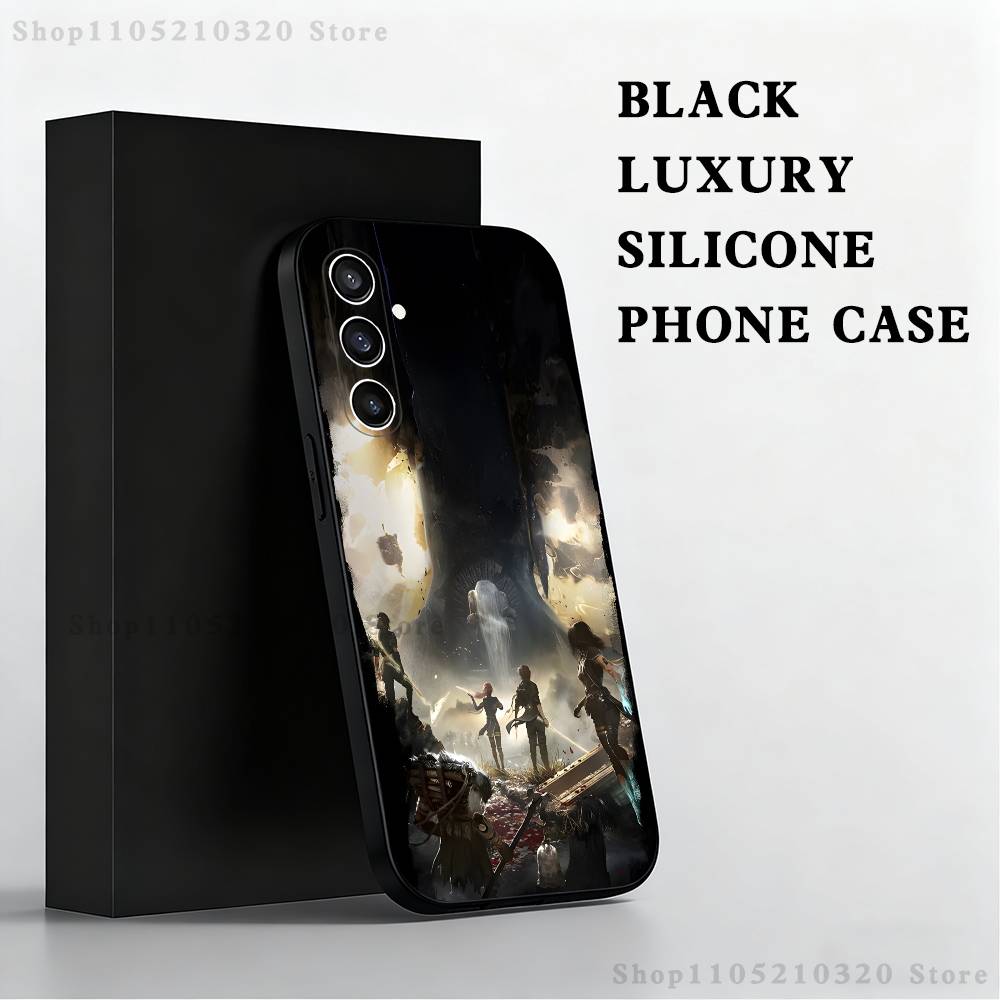 C-Clair O-Obscur Expedition 33 Phone Case For Samsung S25,S24 Ultra,S20,S30 plus,S22 plus,S23,S30 Ultra 5G Silicone Black Shell