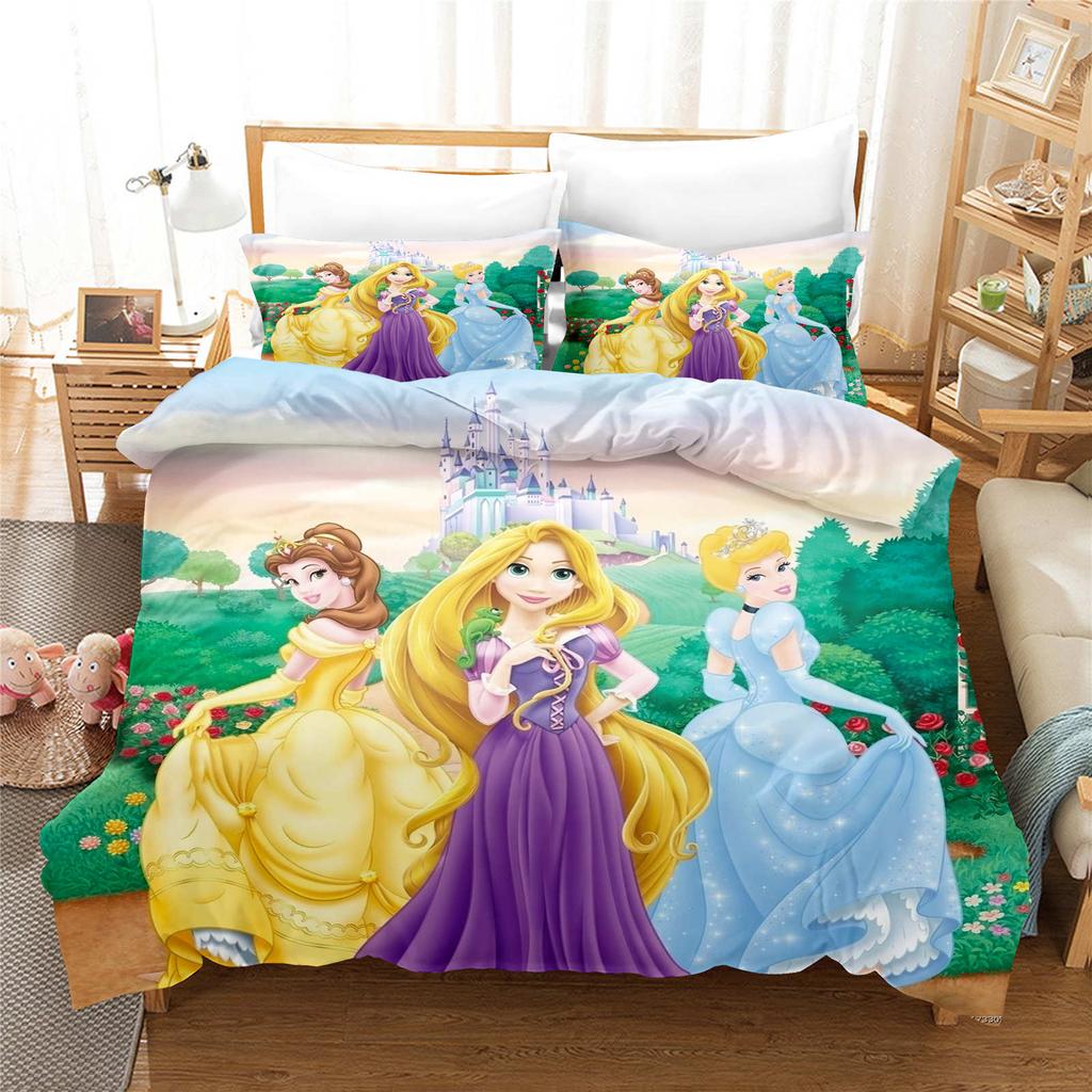 Comforter Bedding Comforter Sets Double King Size 3D Children'S Bedding Set 3-Piece 1 Princess