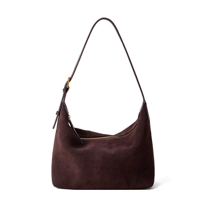 2025 Women's Frosted Genuine Leather Messenger Tote - High-End Casual Shoulder Bag
