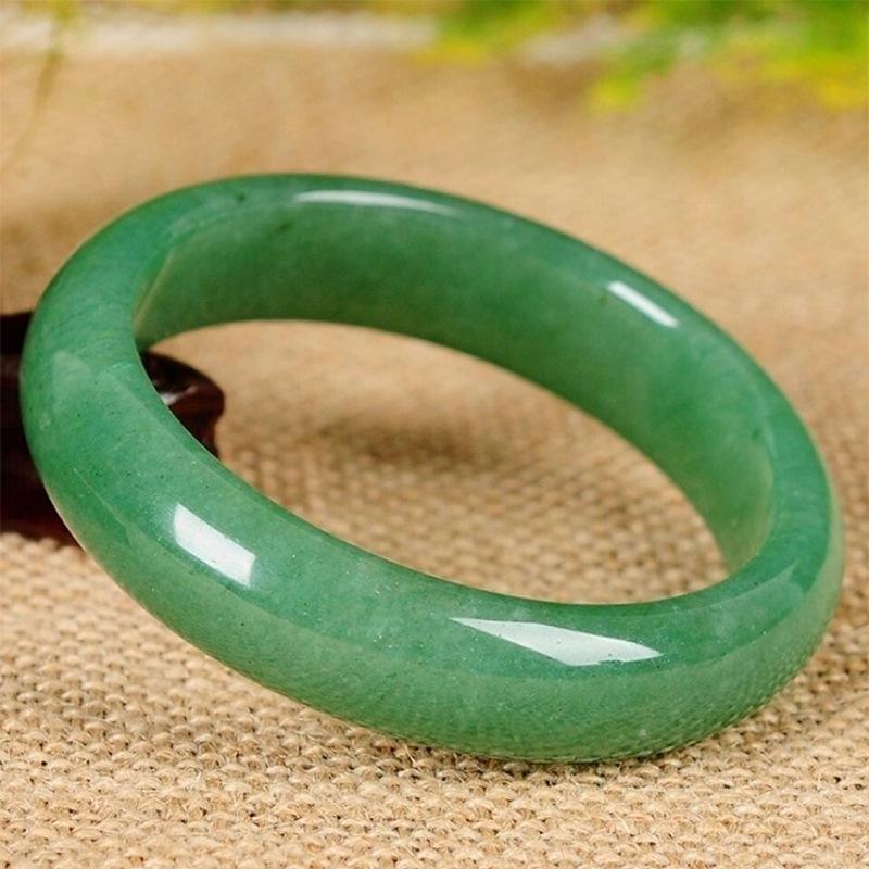 Natural High-Grade Spinach Green Dongling Jade Bracelet