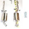 Stainless Steel Dual Row Exhaust Pipe for 99-04 Base Convertible