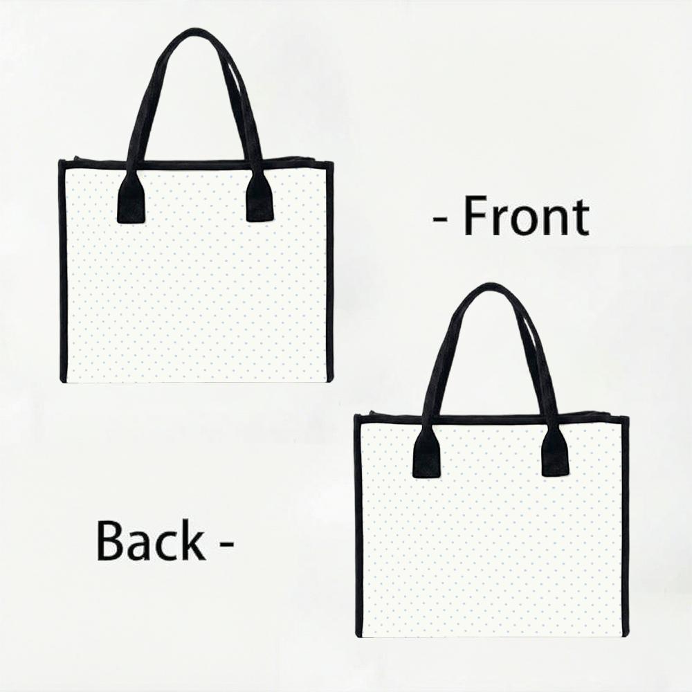 Cute Polka Dot Tote Bag Stylish Daily Use Shoulder Bag
