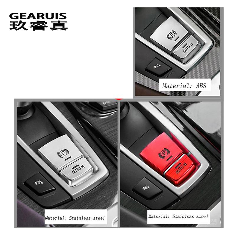 Auto Styling Zentrale Handbremse H-Taste Abdeckung Metall Aufkleber Trim Für BMW 5/6/7 Serie F10 GT F07 X3 f25 x4 F26 X5X6