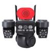 Triple Lens Solar Security Camera 2.4GHz WiFi Camera 8000mAh Battery Powered 360 Degree View IP66 Weatherproof AI
