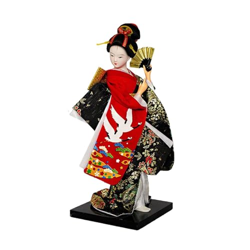 Yajuyi 25cm Japan Geisha Kimono Doll Figurine Japanese Souvenir Gift Foreigners Cabinet Store Bedroom Model Style Decoration Traditional Culture Dance