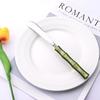 1pc Mirror Stainless Steel Dinnerware Plastic Handle Western Cutlery Butter Knife Fork Spoon Kitchen Party Tableware