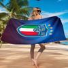 Asciugamano da Spiaggia in Microfibra Stampato con Stemmi del Calcio Italiano, Morbido e Assorbente, Asciugatura Rapida, Ideale per Viaggi Estivi, Essenziale per la Spiaggia, Piscina