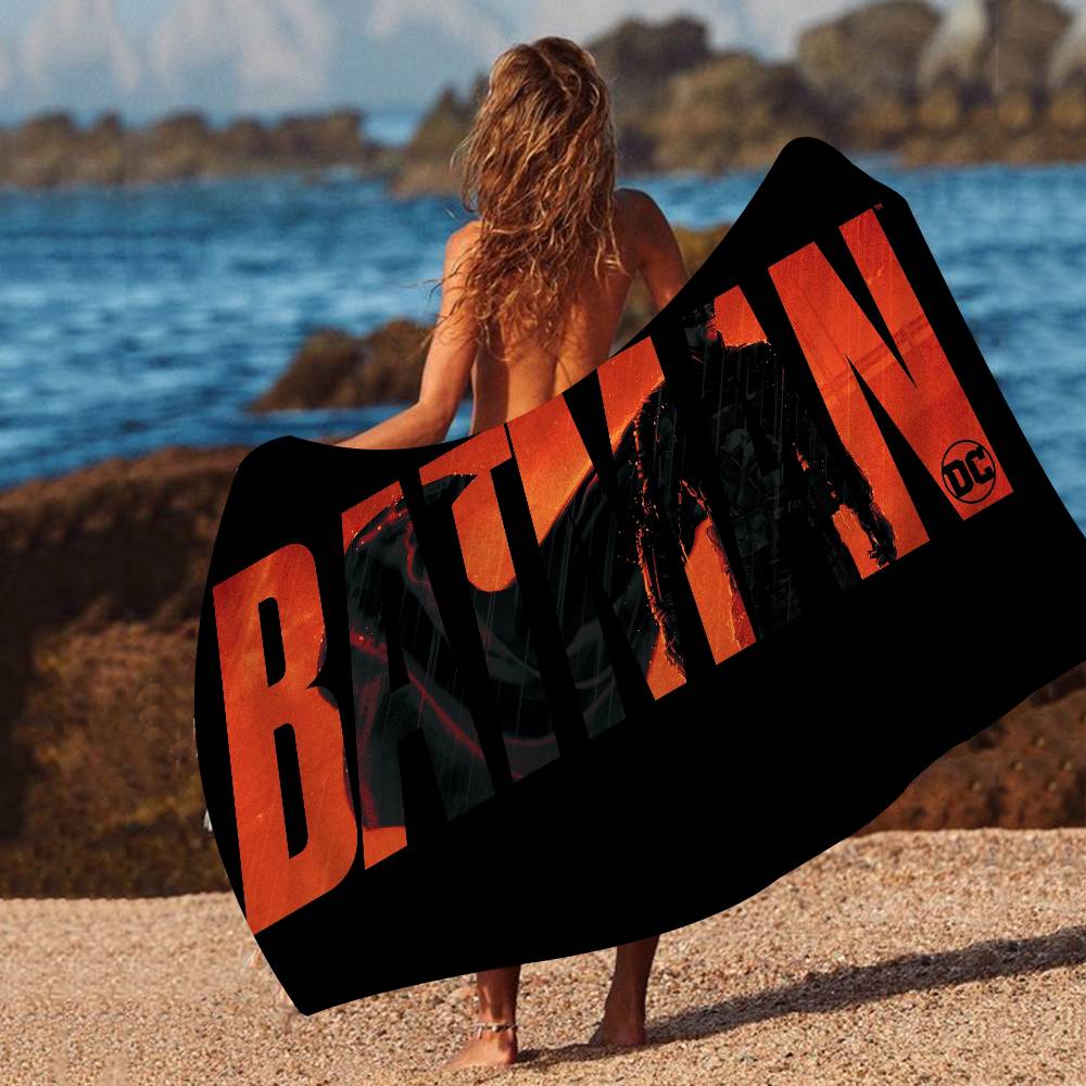 B-Batmans Beach Towel Colorful Bath Towels for Girl Microfiber Quick Dry Custom Sand Free Beach Yoga Spa Gym Pool