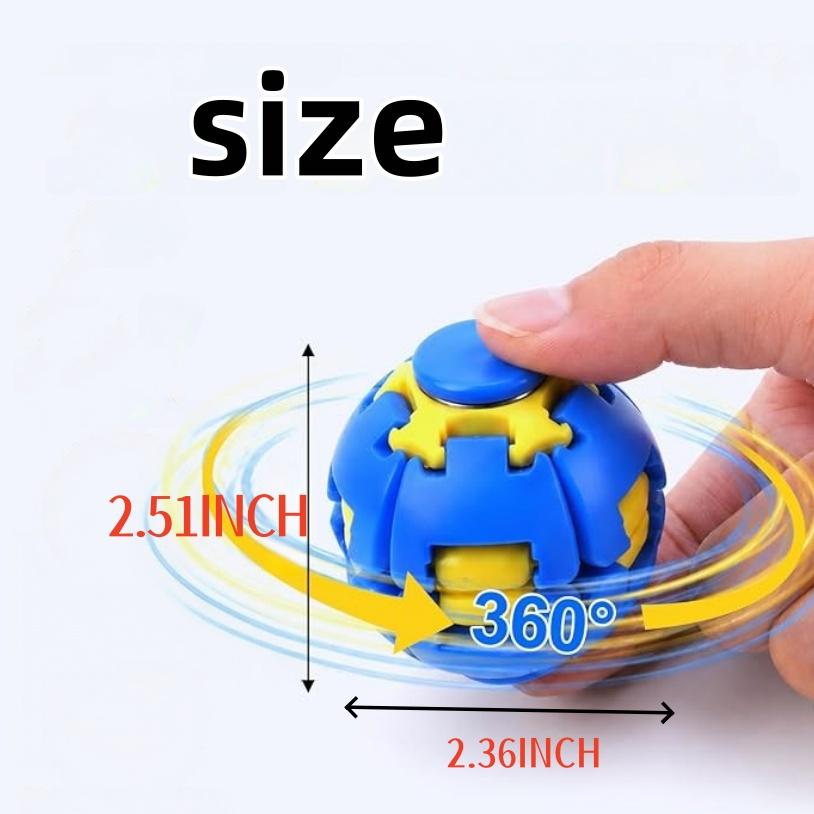 3D Printed Press Spin Fidget Ball 360 Degree Rotation Sensory Desktop Toy Stress Anxiety Relief  Concentration Gift For Adults