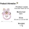 Rhinestone Decor Elastic Hair Bands Durable Cute Design Girls Hair Ties Flower Design Non-Slip Braiding Hair Ropes