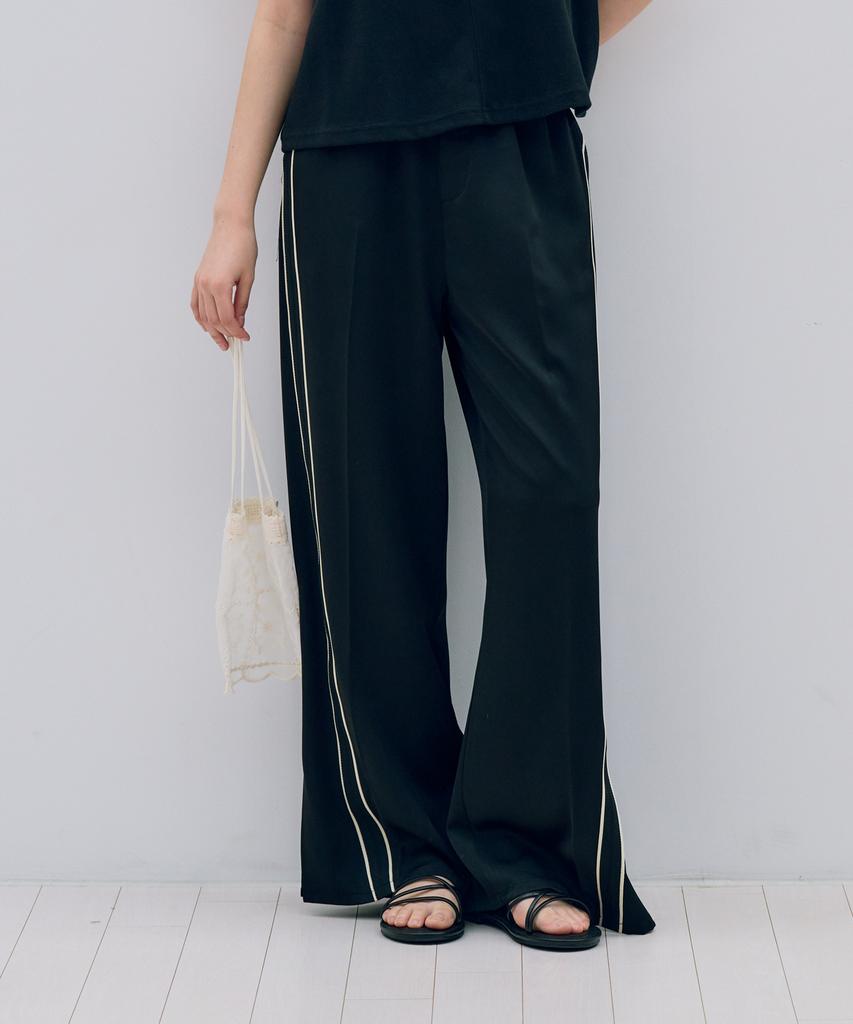 Metapeo Met Slit Wide Slacks Black