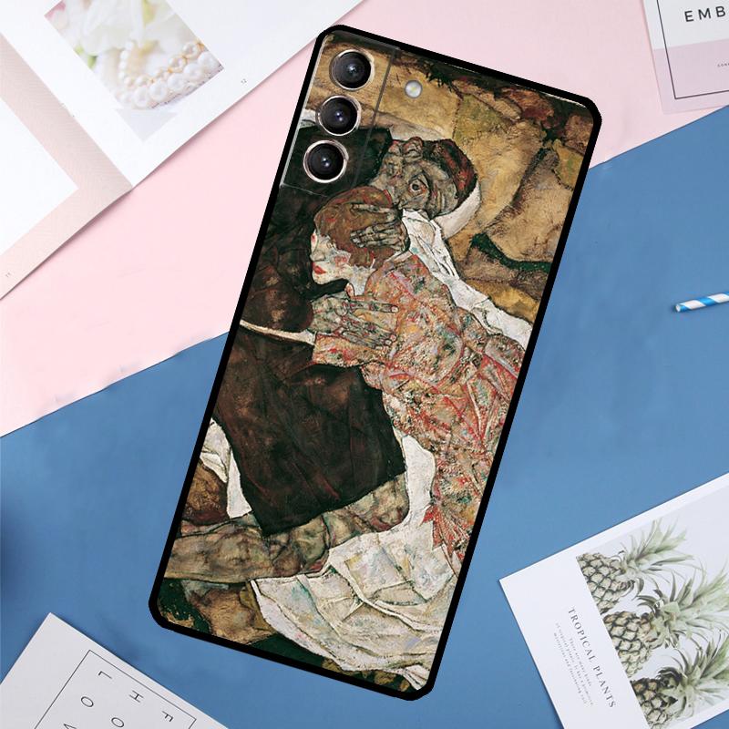 Egon Schiele Art Case For Samsung Galaxy S25 Ultra S21 S22 S24 S23 Ultra S9 S10 Plus S21 FE S25 FE Back Cover