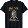 Unlock Your Potential Motivational Locksmith Key T-Shirt