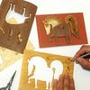 KINOWA "Cutie Golden Horse" Woodcut Painting Original Handmade Kit Horse Made in Japan