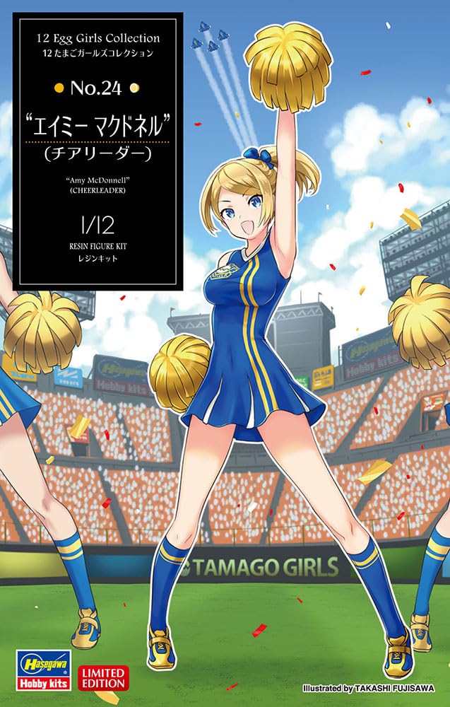 

Hasegawa 1/12 Tamago Girls Collection No. 24 Amy McDonnell (Cheerleader) Unpainted Resin Kit SP511